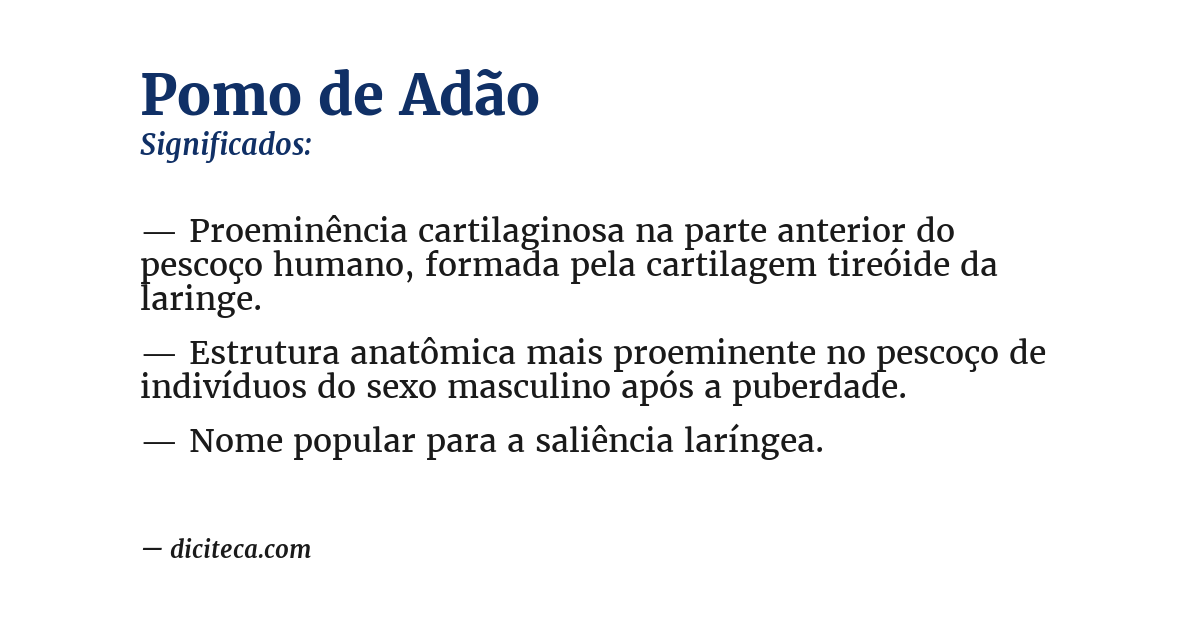 Significado de pomo de adão
