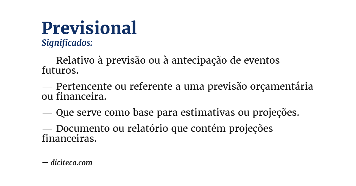 Significado de previsional