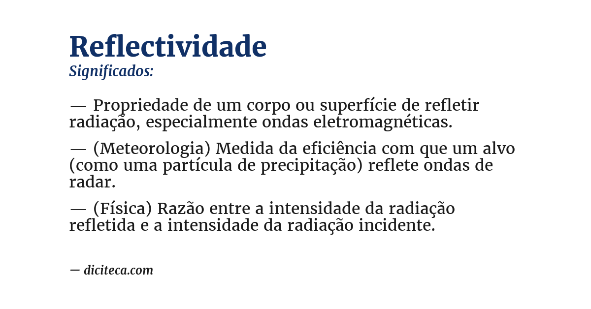 Significado de reflectividade