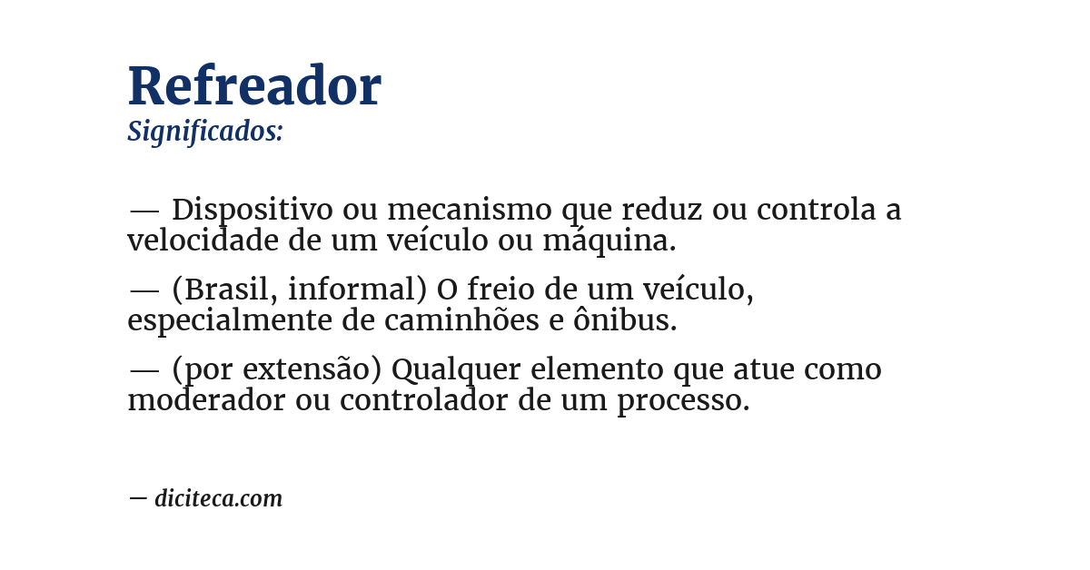 Significado de refreador