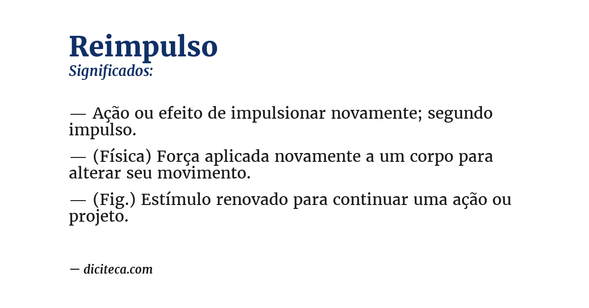 Significado de reimpulso