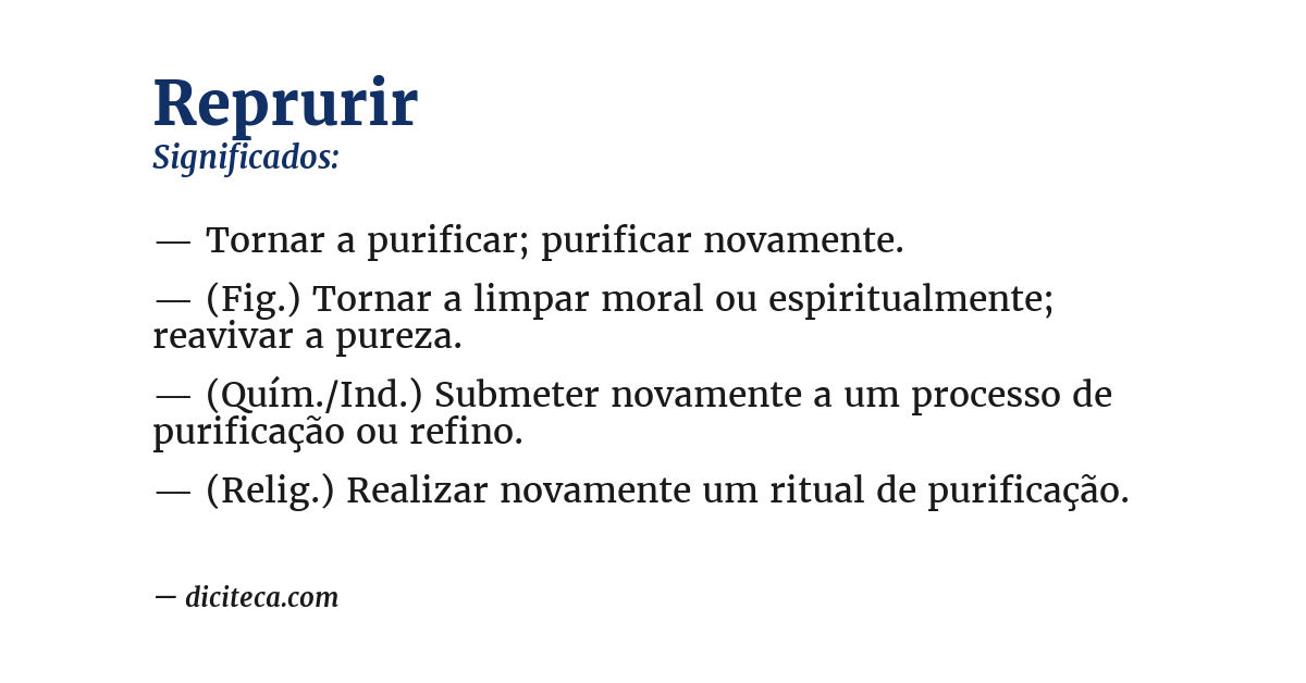 Significado de reprurir