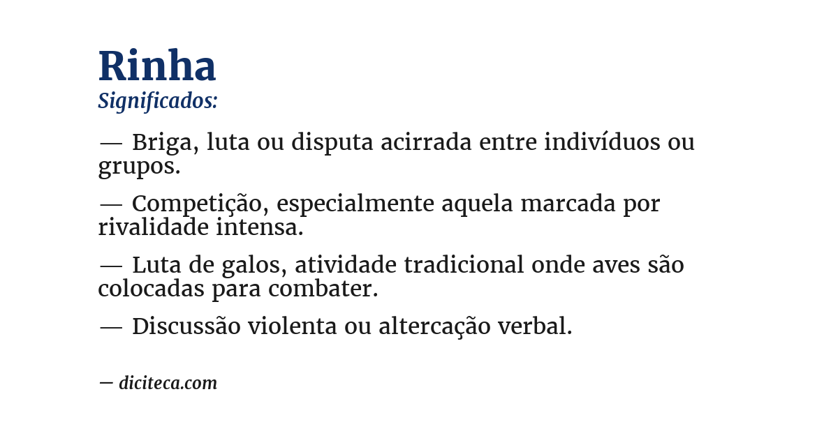 Significado de rinha