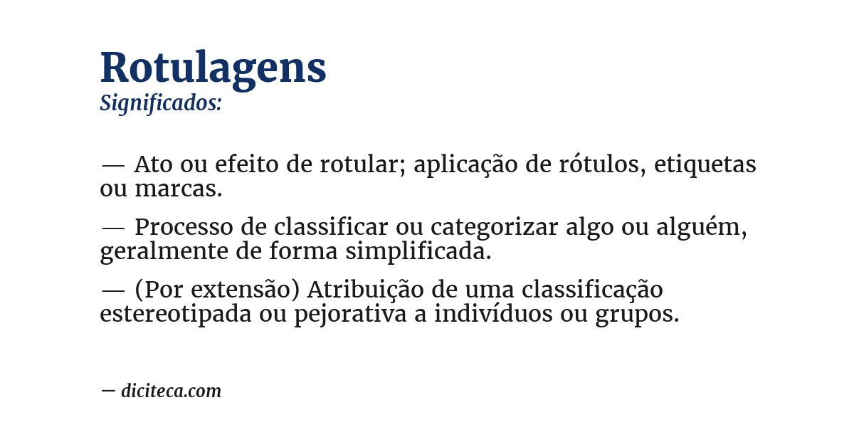 Significado de rotulagens