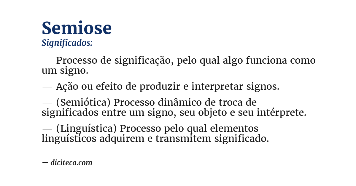 Significado de semiose