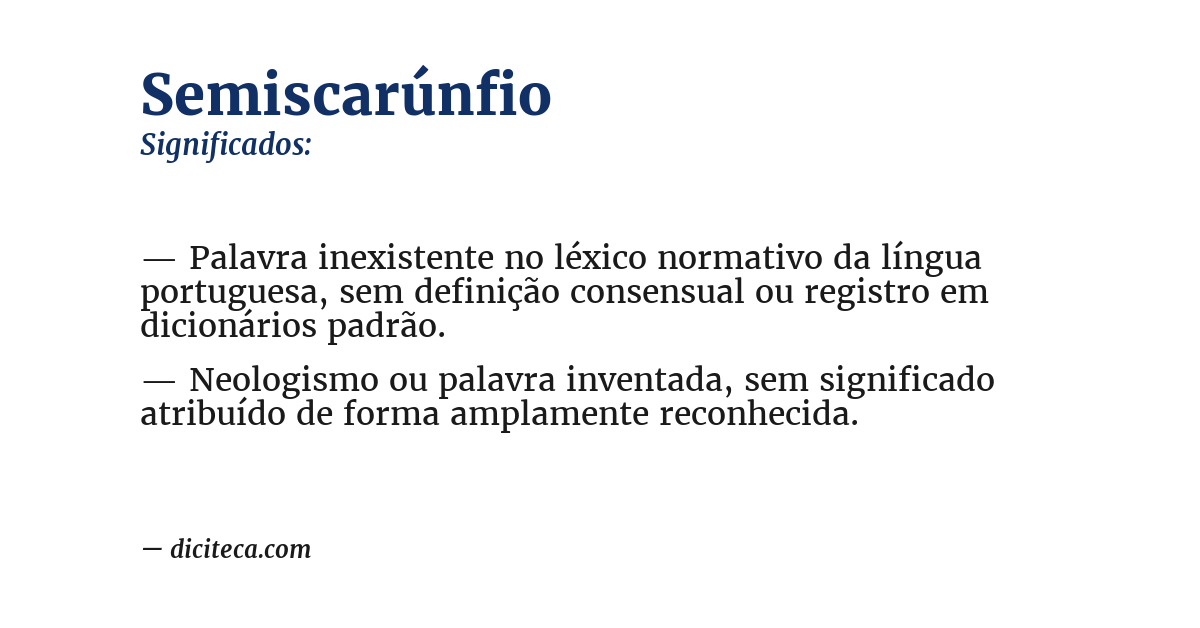 Significado de semiscarúnfio