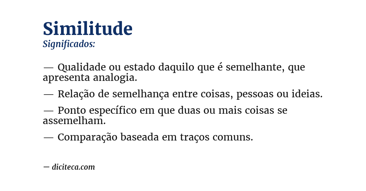Significado de similitude