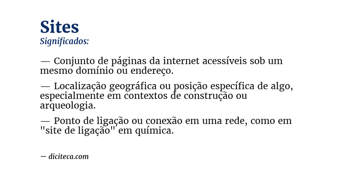 Significado de sites