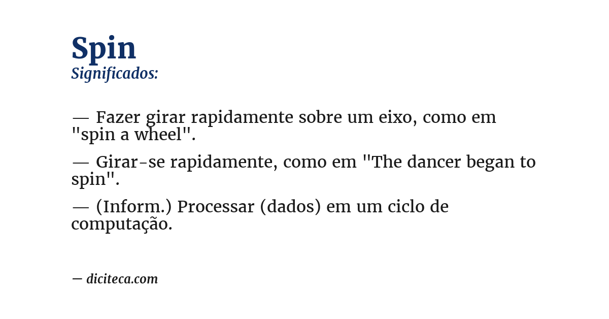 Significado de spin