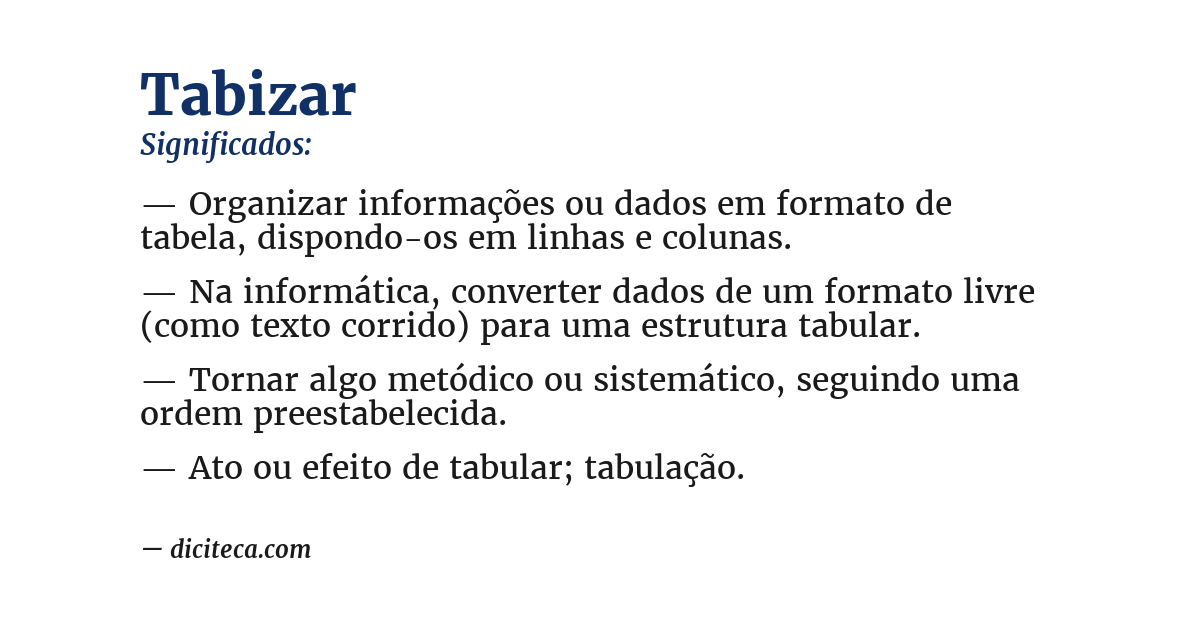 Significado de tabizar