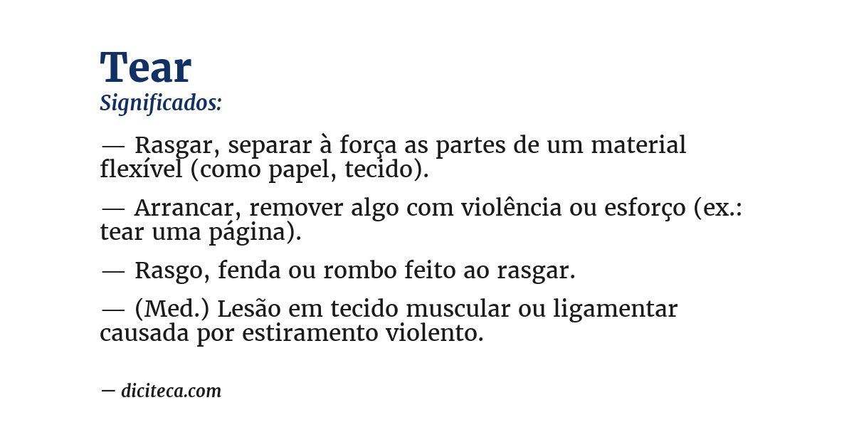 Significado de tear
