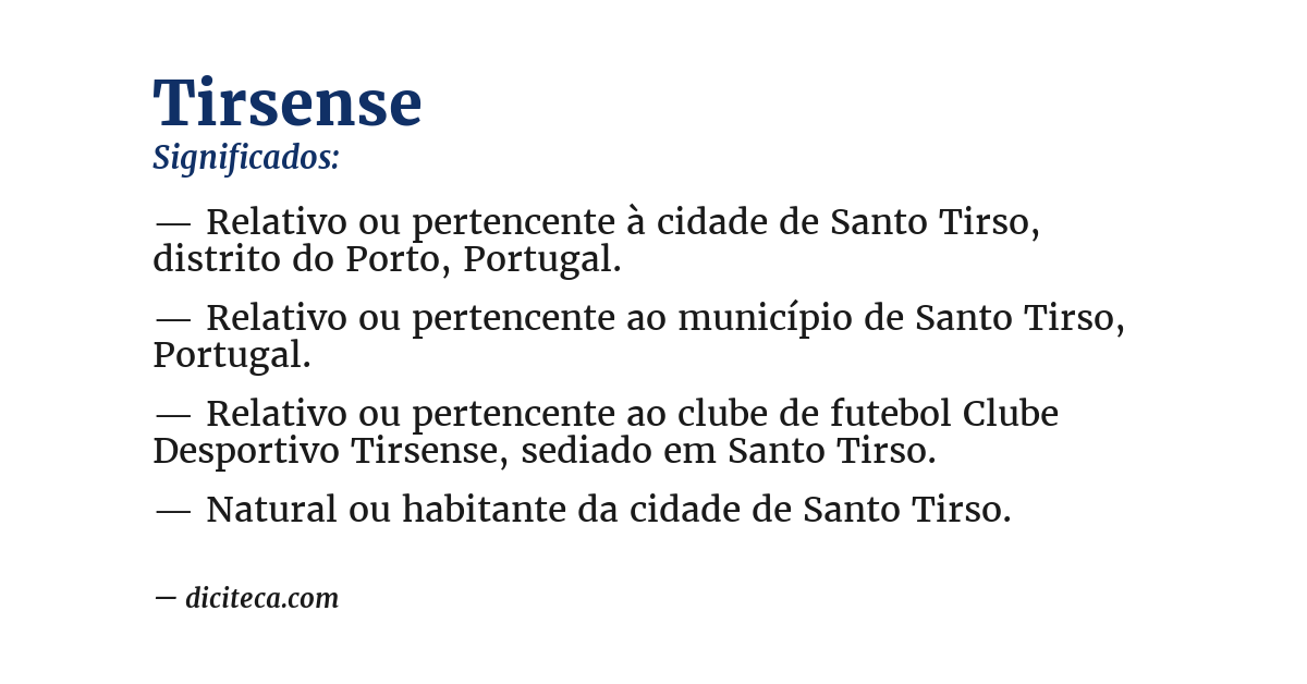 Significado de tirsense