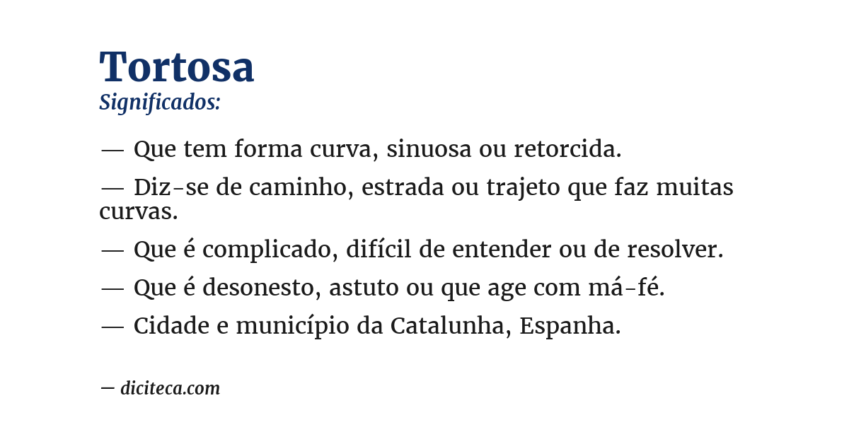 Significado de tortosa