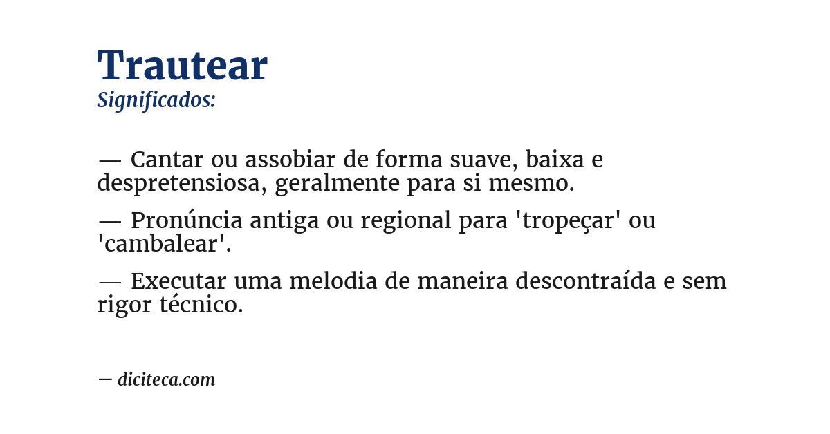 Significado de trautear