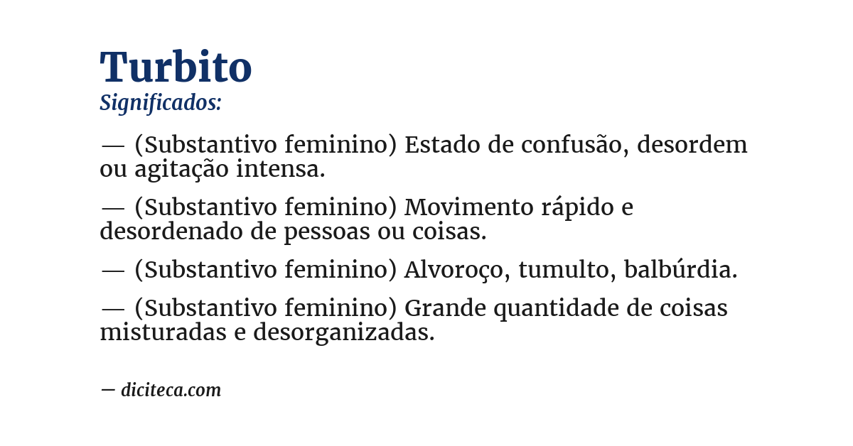 Significado de turbito