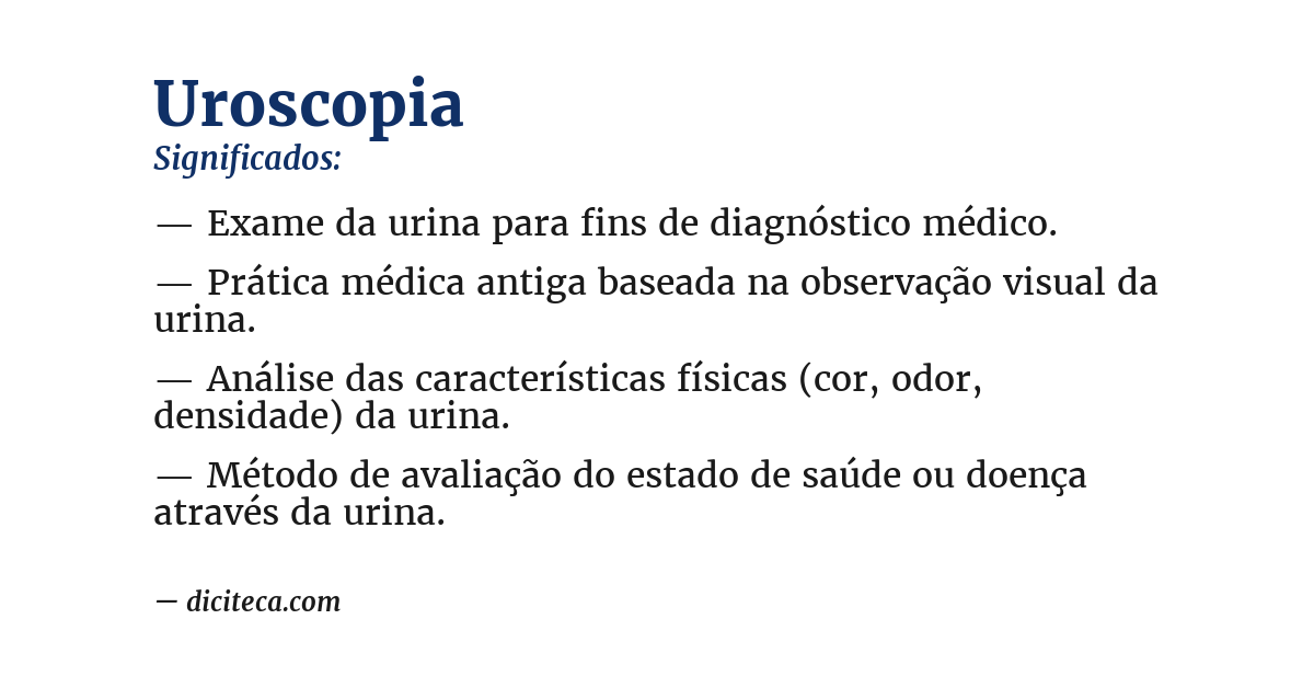 Significado de uroscopia