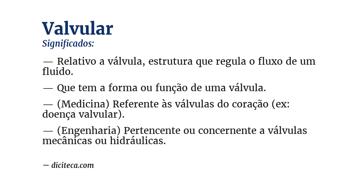 Significado de valvular