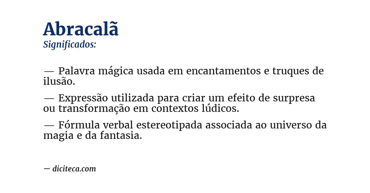 Significado de abracalã