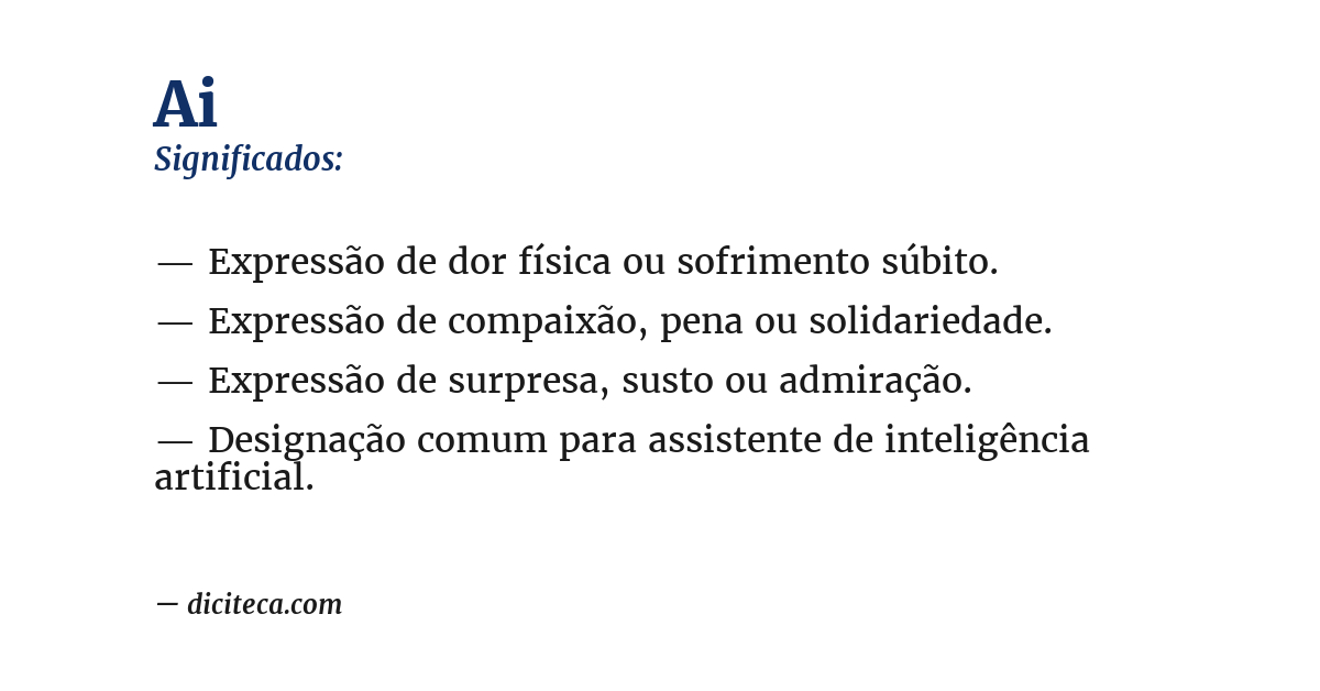 Significado de ai