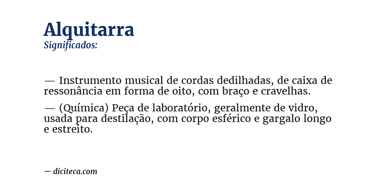 Significado de alquitarra