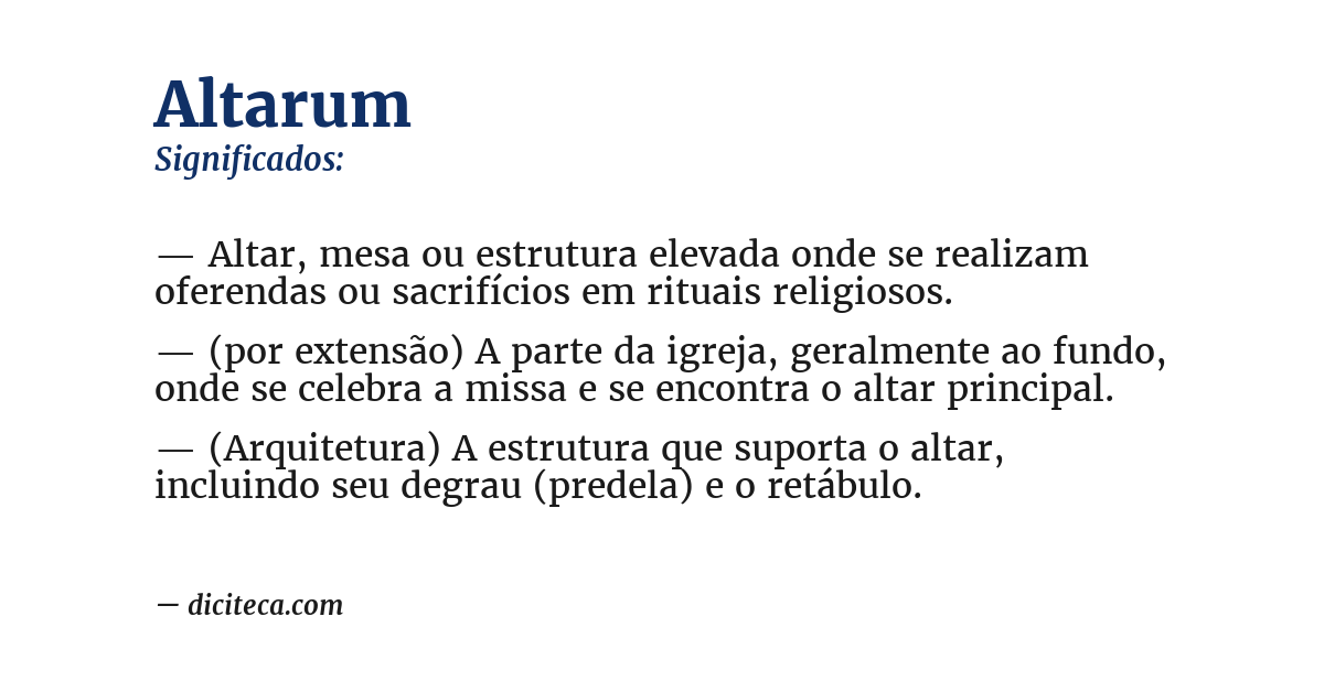 Significado de altarum