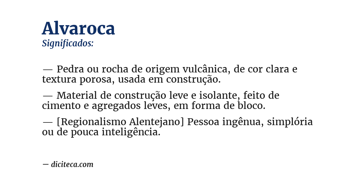 Significado de alvaroca