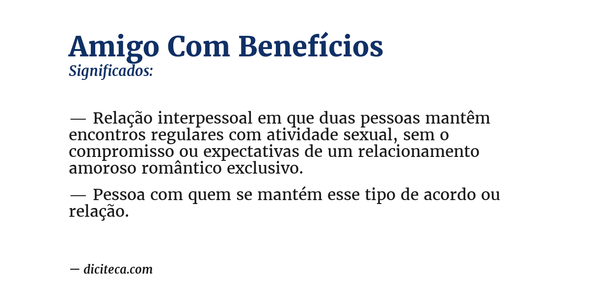 Significado de amigo com benefícios