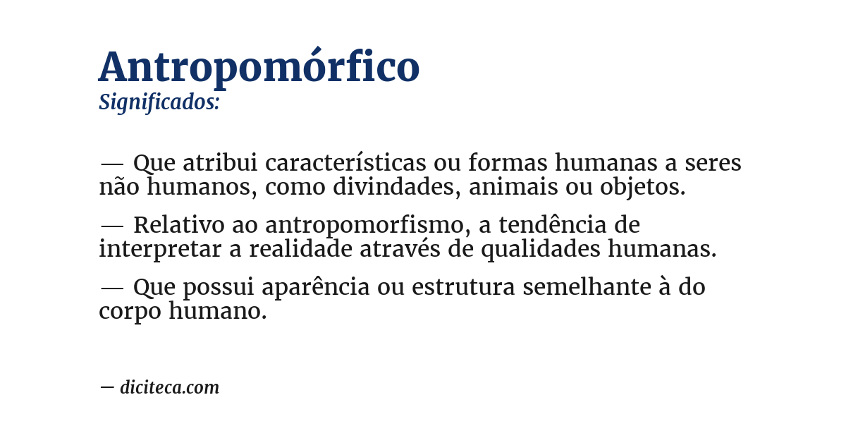 Significado de antropomórfico