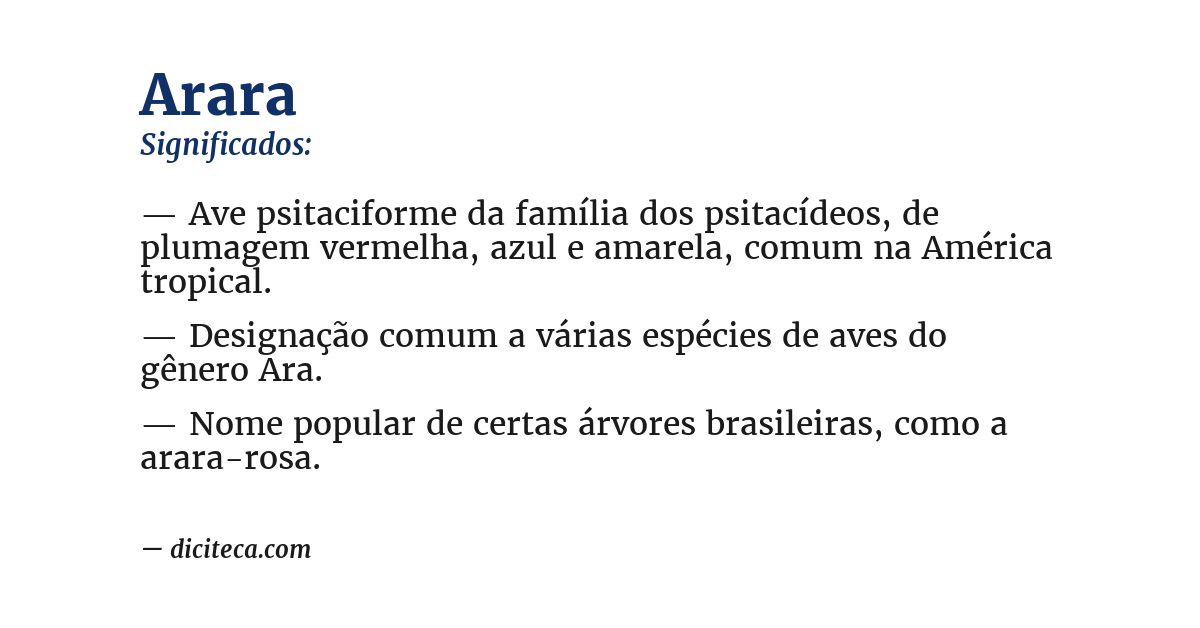 Significado de arara