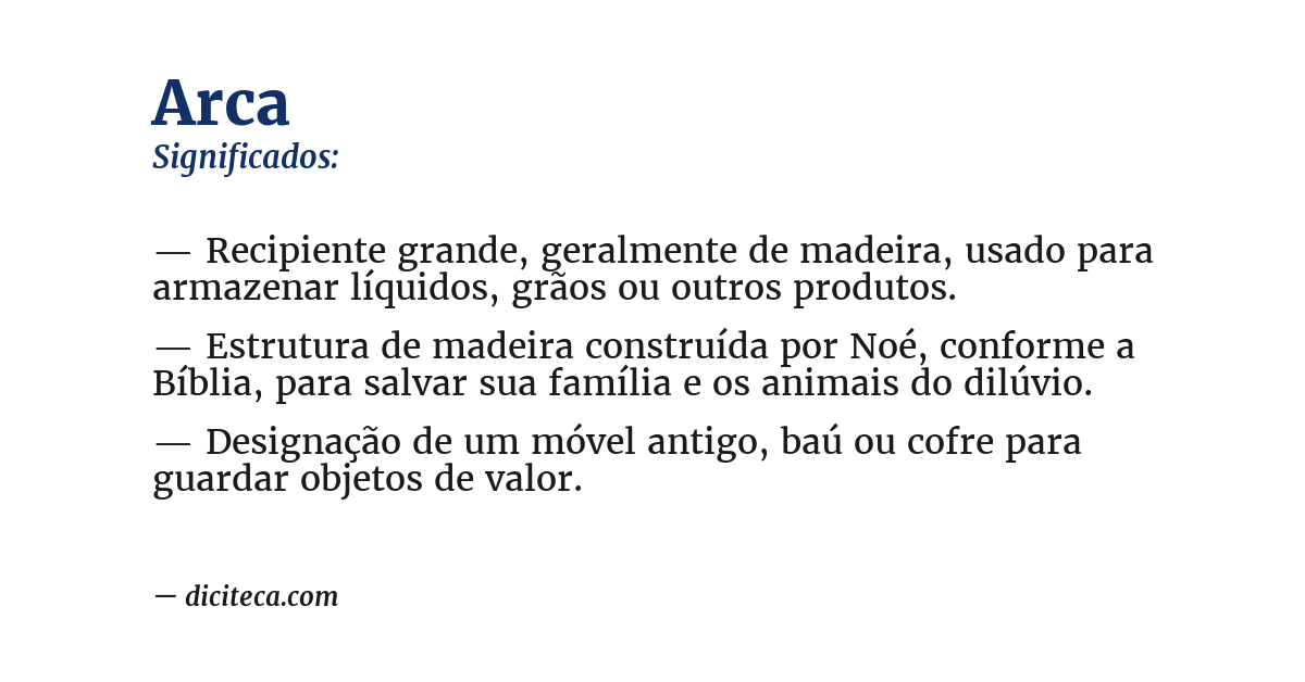Significado de arca