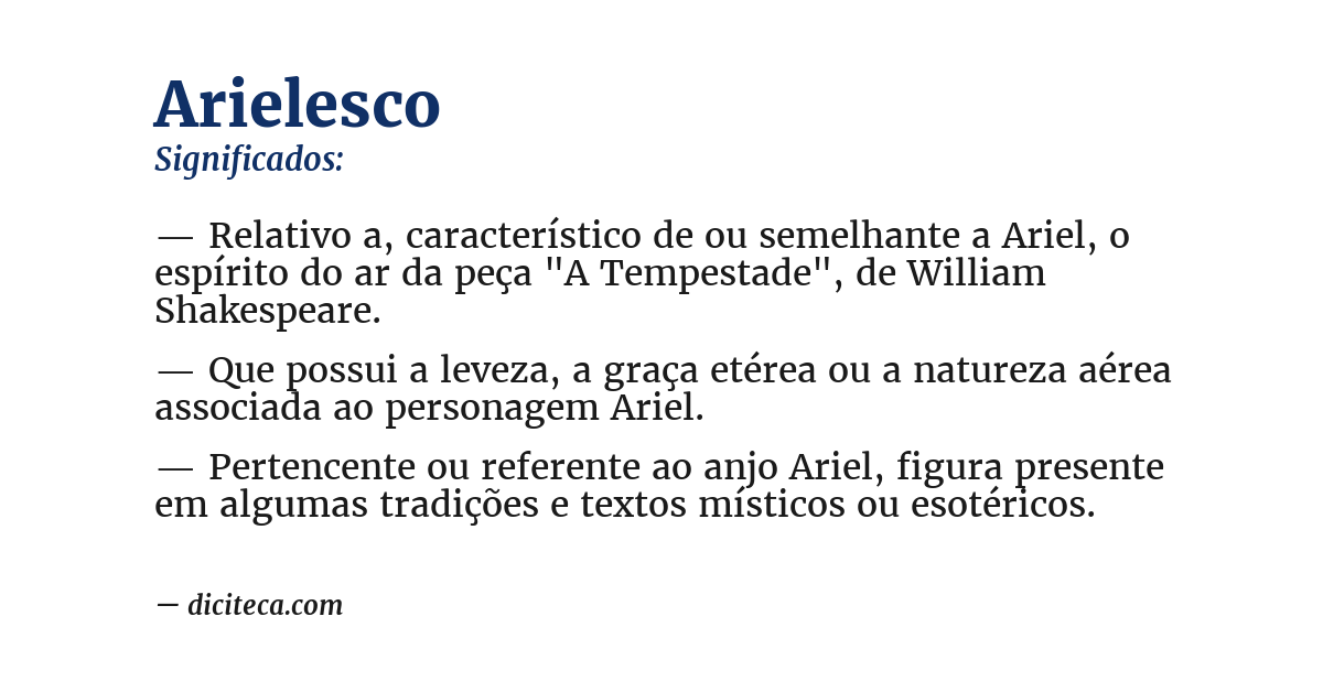 Significado de arielesco