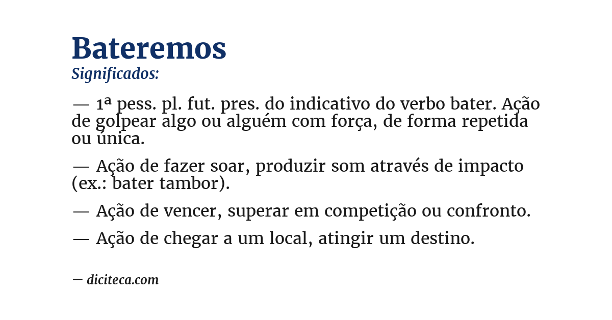 Significado de bateremos