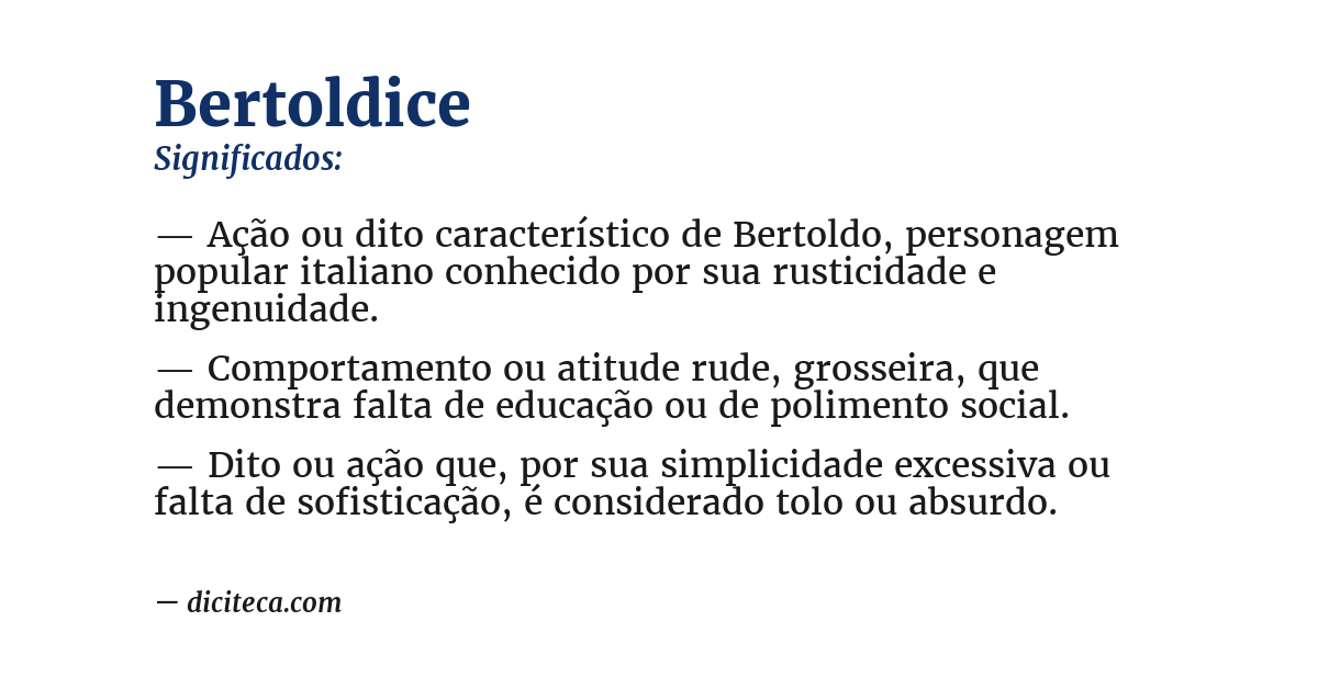 Significado de bertoldice