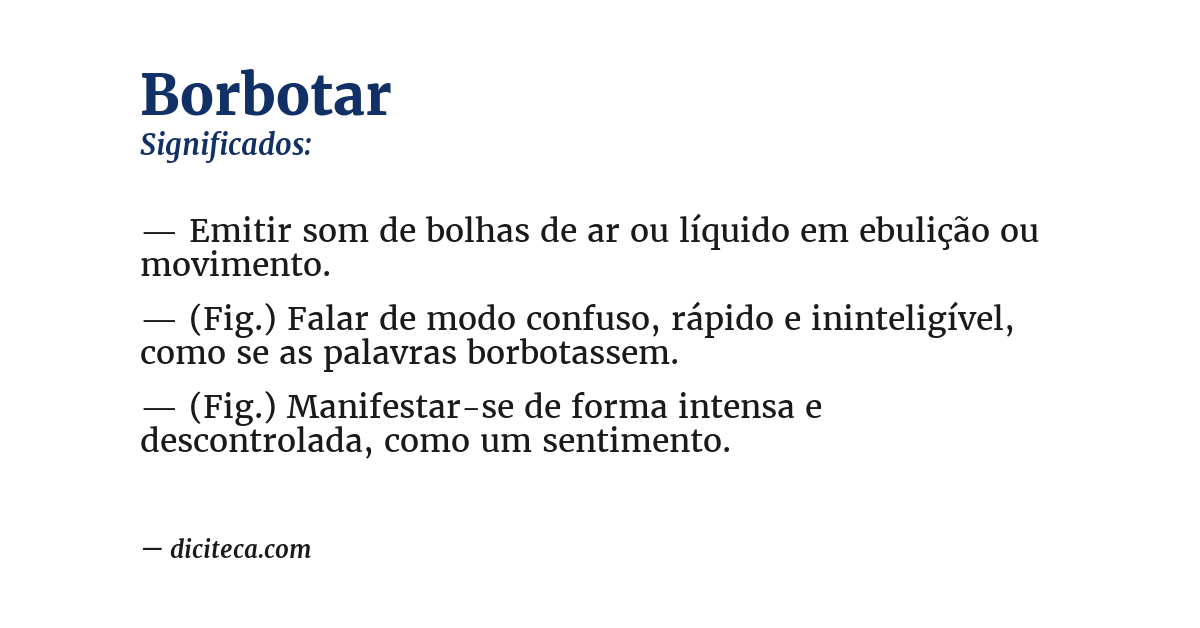 Significado de borbotar