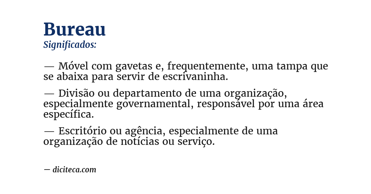 Significado de bureau