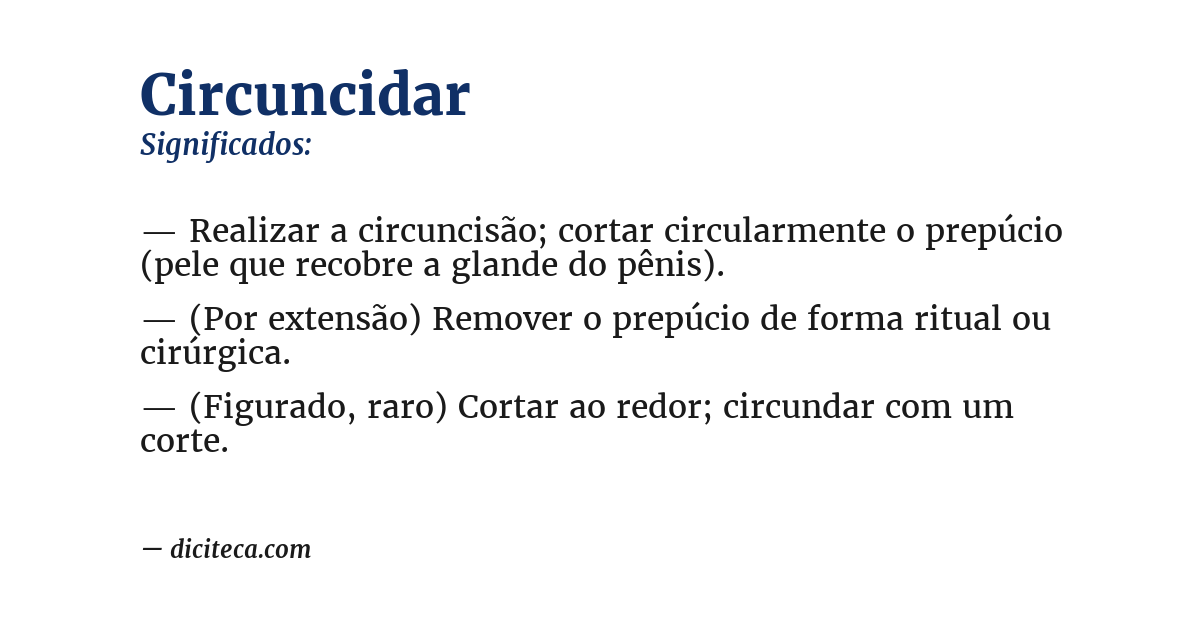 Significado de circuncidar