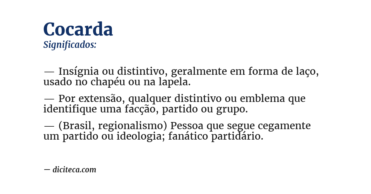 Significado de cocarda
