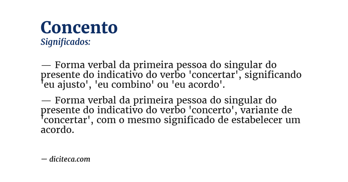 Significado de concento