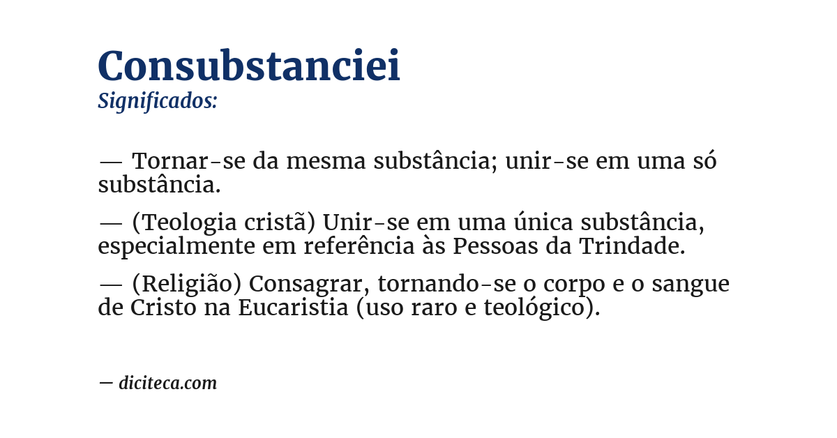 Significado de consubstanciei