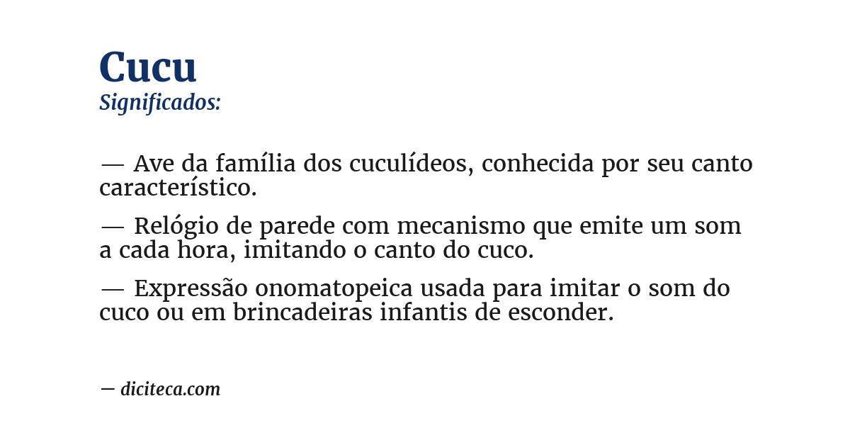 Significado de cucu