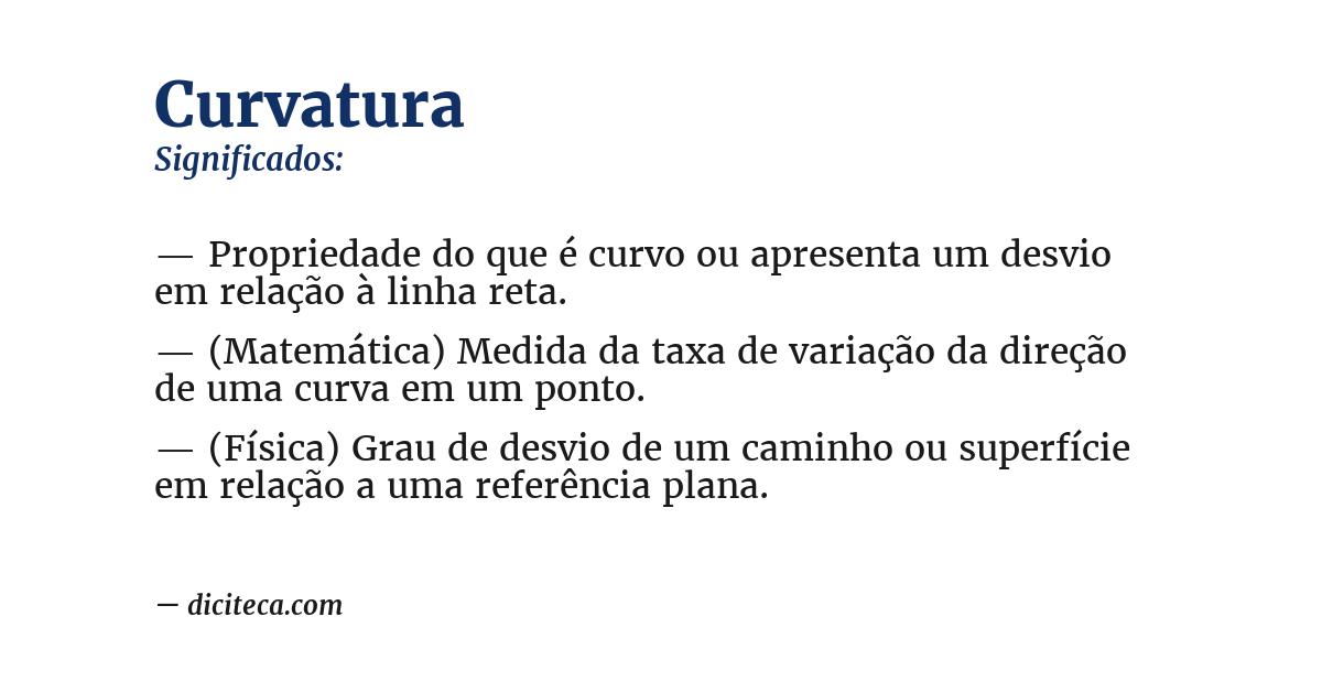Significado de curvatura