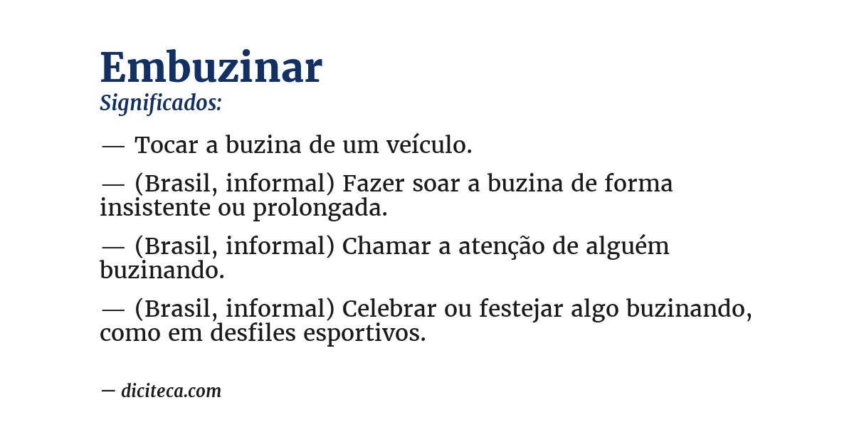 Significado de embuzinar