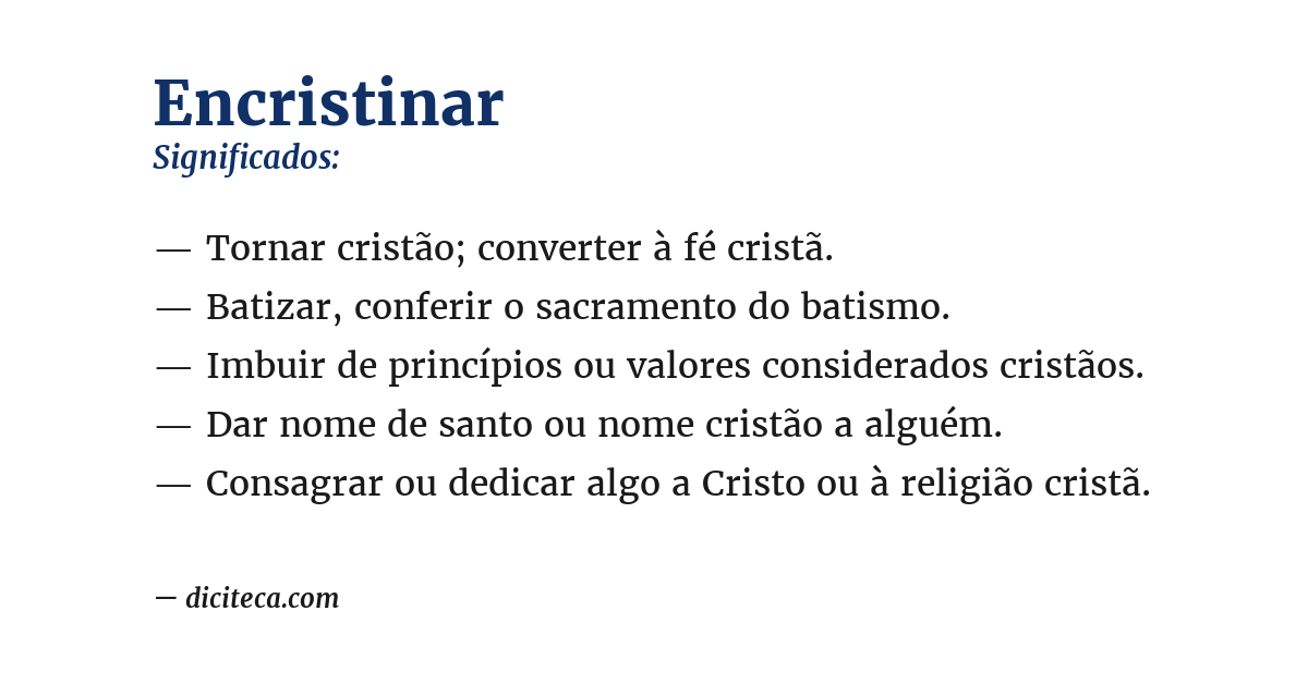 Significado de encristinar