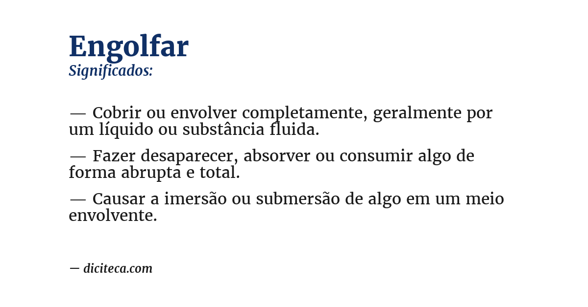 Significado de engolfar