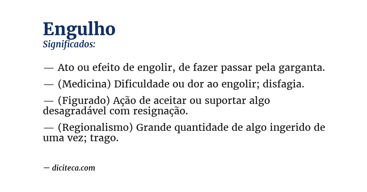 Significado de engulho