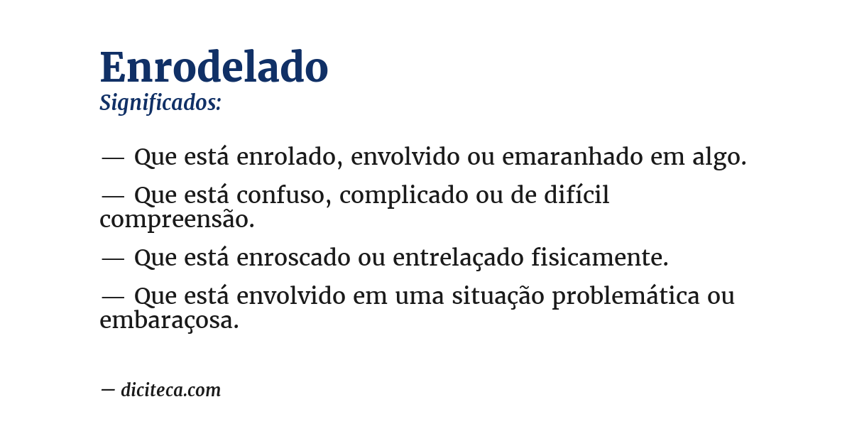 Significado de enrodelado
