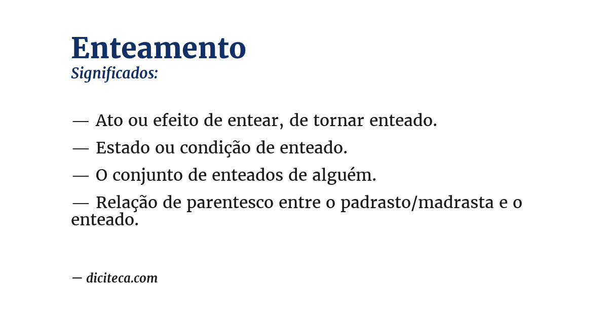 Significado de enteamento