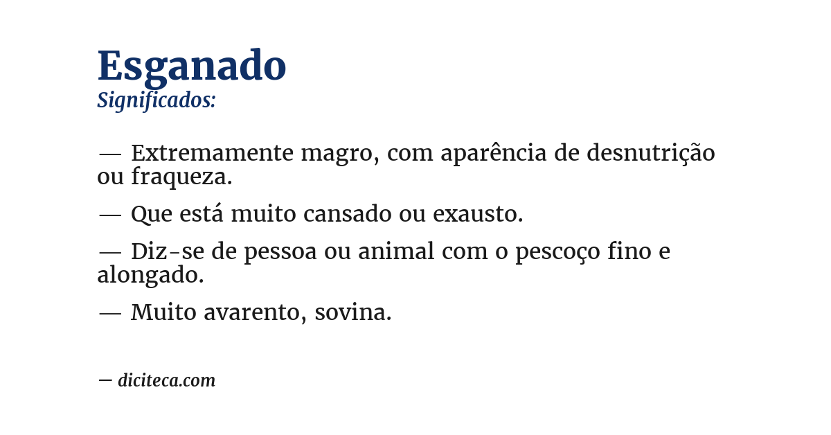 Significado de esganado