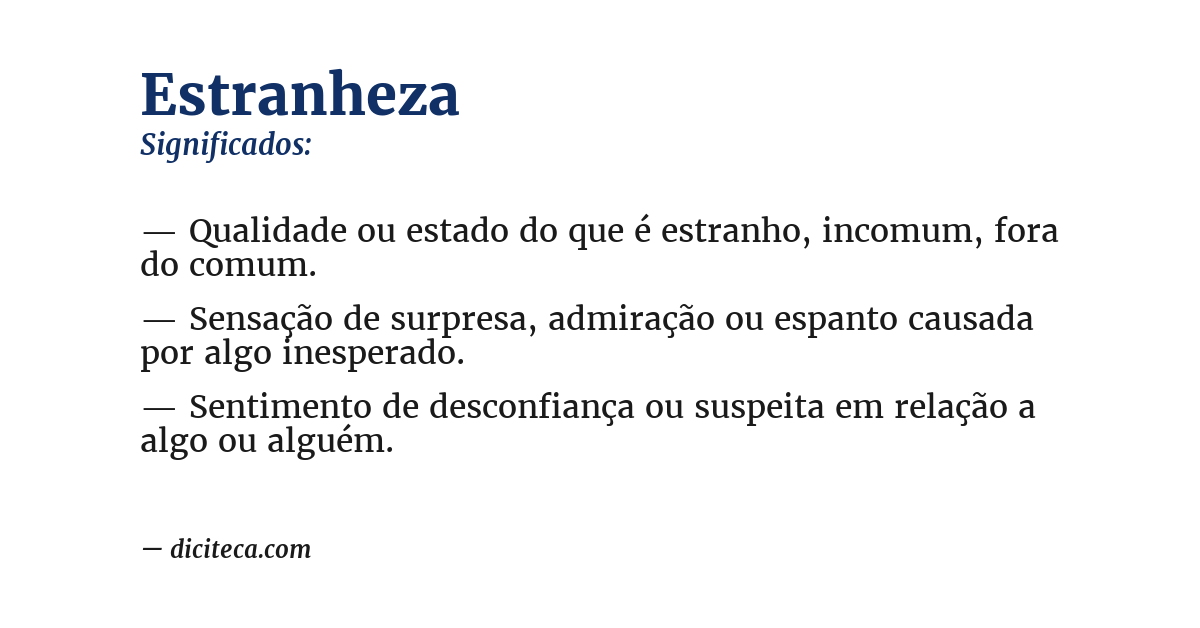 Significado de estranheza