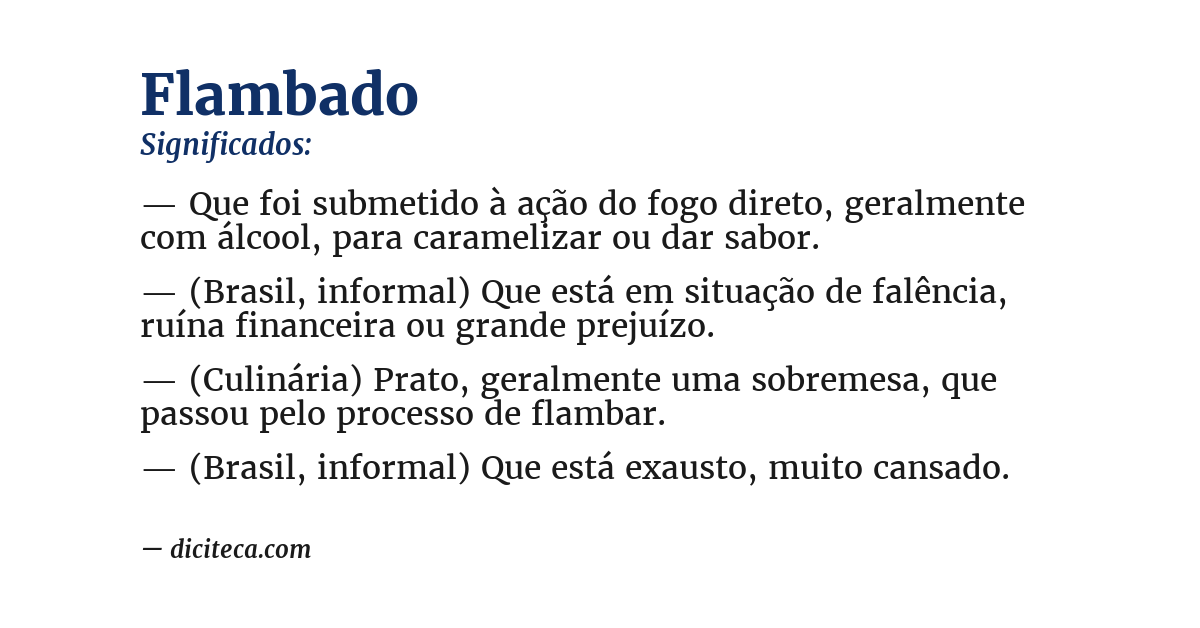Significado de flambado